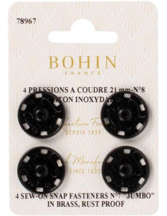Pressions à coudre 21 mm Bohin - Noir
