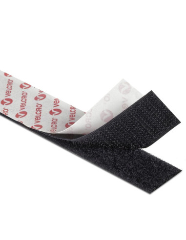 VELCRO® Brand Ruban auto agrippant mixte (adhésif et à coudre) 20mm X 1M noir