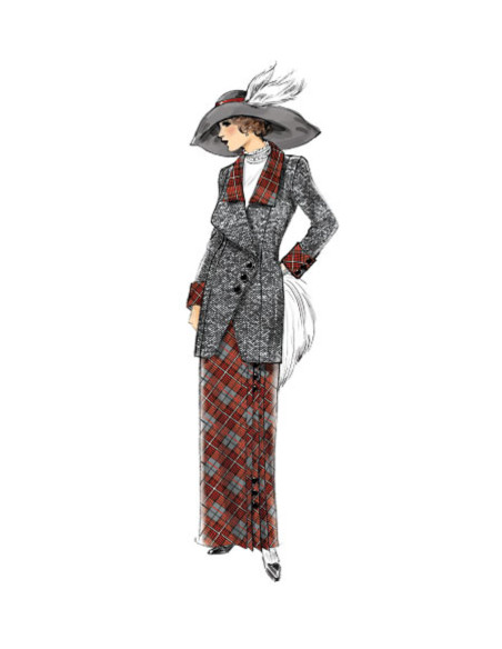 Patron de veste, bavette et jupe - Butterick 6108