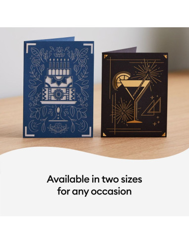 Set de 8 cartes avec enveloppes R20 Foil Forest Grove Cricut