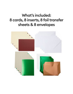 Set de 8 cartes avec enveloppes R20 Foil Cameron Cricut 2