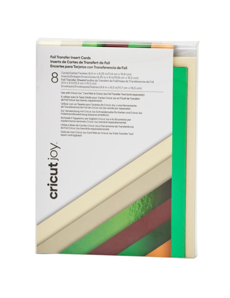 Set de 8 cartes avec enveloppes R30 Foil Cameron Cricut Joy
