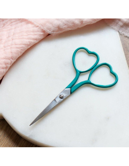 Ciseaux à broder coeur 9 cm - Lise Tailor - Paon