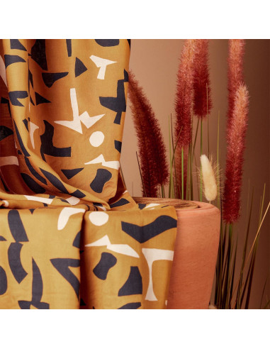 Tissu modal de viscose Shadow Ochre - Atelier Brunette