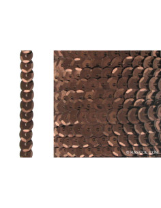 Paillettes 6 mm au mètre - Marron