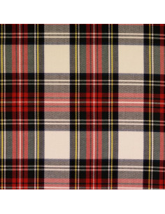 Tissus tartan écossais - Rouge et écru