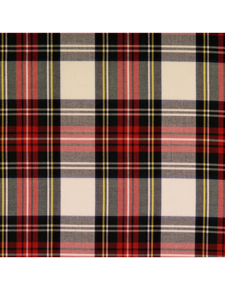 Tissus tartan écossais - Rouge et écru