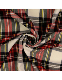 Tissus tartan écossais - Rouge et écru 2