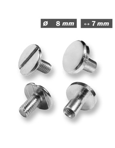 25 sets de vis chicago 8 mm x 7 mm - Argent