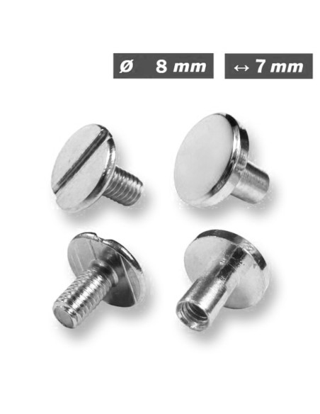 25 sets de vis chicago 8 mm x 7 mm - Argent