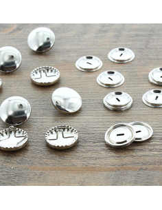 Carton de 100 boutons à recouvrir - 23 mm