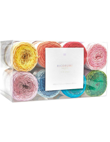 Coffret 16 pelotes de coton Ricorumi Spin Spin
