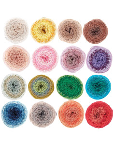 Coffret 16 pelotes de coton Ricorumi Spin Spin 2