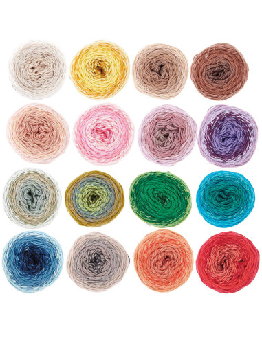 Coffret 16 pelotes de coton Ricorumi Spin Spin