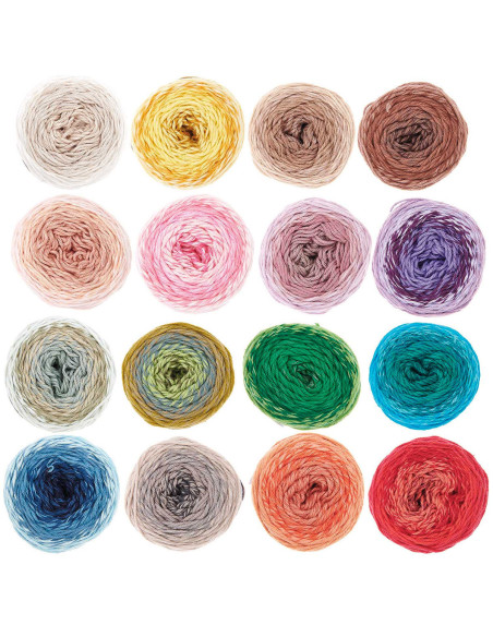 Coffret 16 pelotes de coton Ricorumi Spin Spin