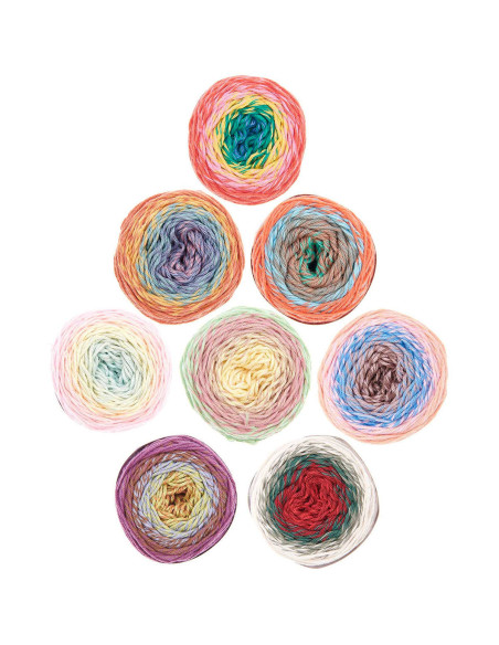 Coffret 8 pelotes de coton Ricorumi Spin Spin