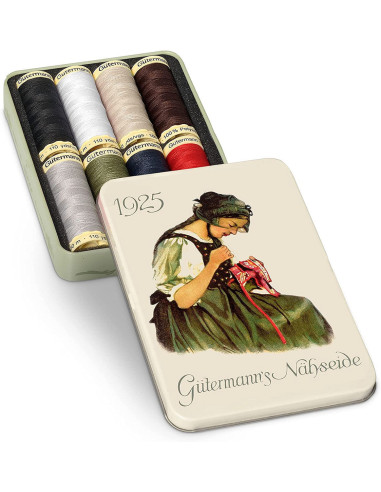 Coffret de 8 fils à coudre polyester Nostalgie 1925 Gütermann
