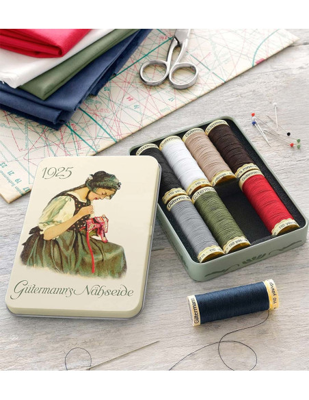 Coffret de 8 fils à coudre polyester Nostalgie 1925 Gütermann