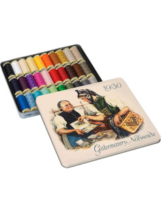 Coffret de 30 fils à coudre polyester Nostalgie 1930 Gütermann