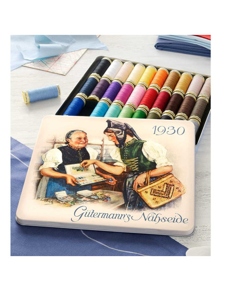 Coffret de 30 fils à coudre polyester Nostalgie 1930 Gütermann