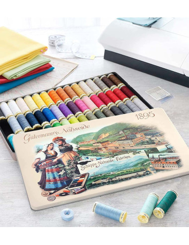 Coffret de 48 fils à coudre polyester Nostalgie 1895 Gütermann