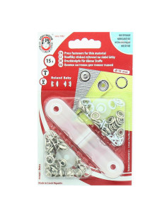 Boite de 15 boutons pression jersey Blanc avec outil 9,7 mm