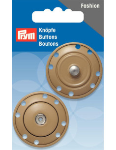 Bouton pression à coudre 35 mm - Beige