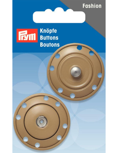 Bouton pression à coudre 35 mm - Beige