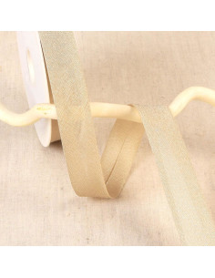 Biais métal irisé - Beige
