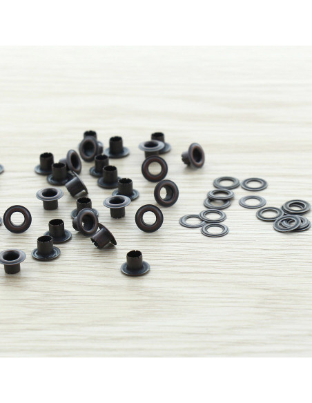 Sachet de 100 oeillets avec rondelles 4 mm - Cuivre
