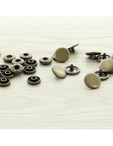 Sachet de 100 boutons-pression anorak - 15 mm bronze