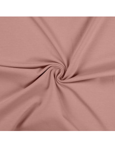 Tissu jersey coton - Vieux rose