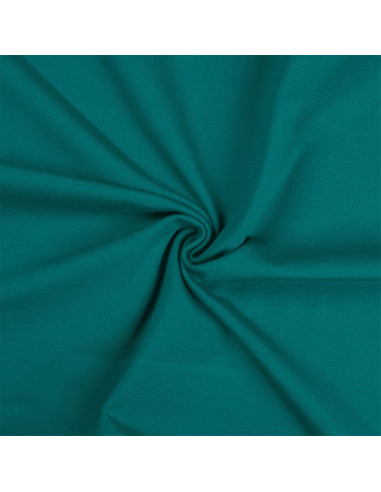 Tissu jersey coton - Bleu pétrole clair