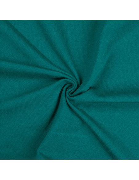 Tissu jersey coton - Bleu pétrole clair
