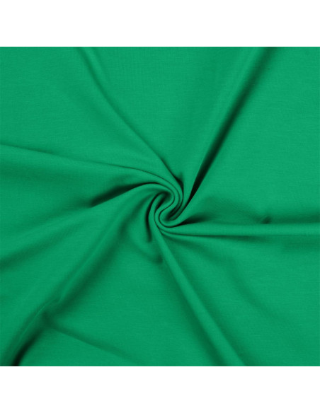 Tissu jersey coton - Vert herbe