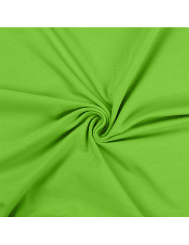 Tissu jersey coton - Vert citron