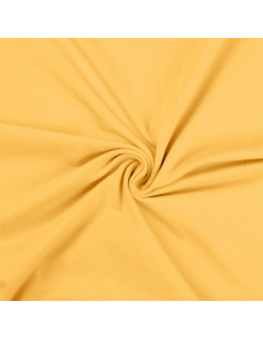 Tissu jersey coton - Jaune paille