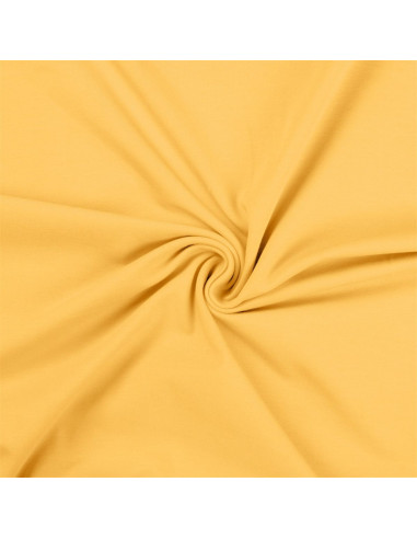 Tissu jersey coton - Jaune paille