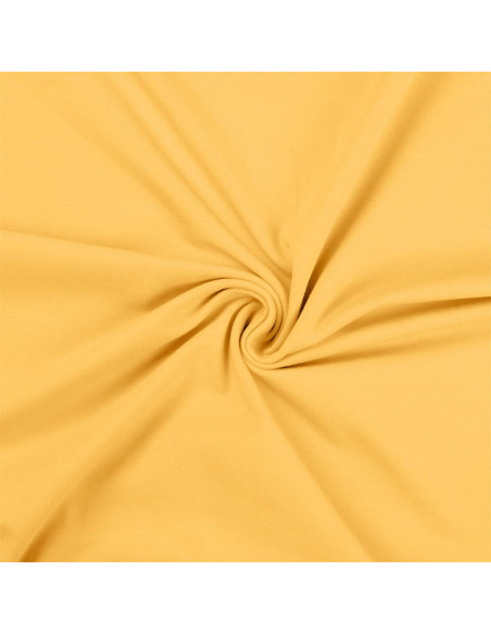 Tissu jersey coton - Jaune paille