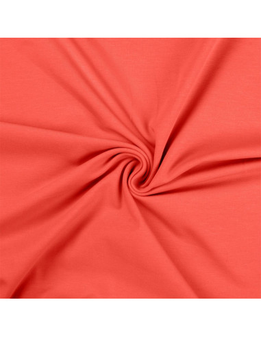 Tissu jersey coton - Pêche