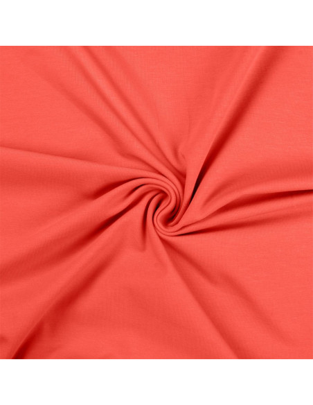 Tissu jersey coton - Pêche
