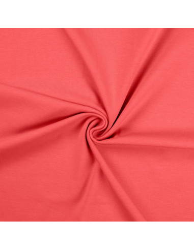 Tissu jersey coton - Corail