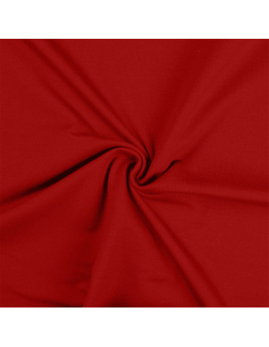 Tissu jersey coton - Rouge foncé
