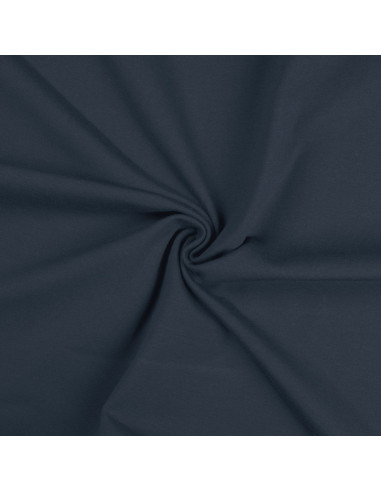 Tissu jersey coton - Bleu denim