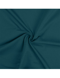Tissu jersey coton - Bleu pétrole