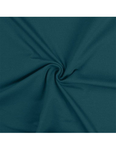 Tissu jersey coton - Bleu pétrole