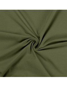 Tissu jersey coton - Kaki