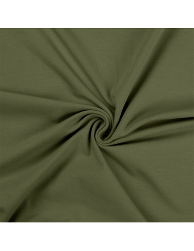 Tissu jersey coton - Kaki