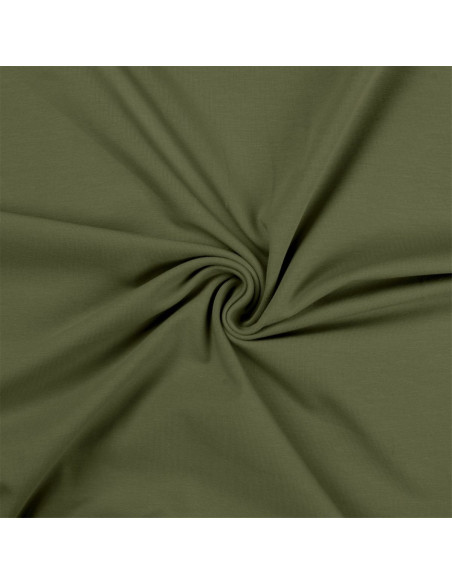 Tissu jersey coton - Kaki