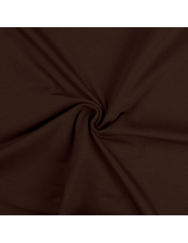 Tissu jersey coton - Marron foncé